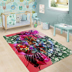 Personalized St Kilda Football Saints Area Rug Tropical Hibiscus Flowers - Pacific Fusion Style