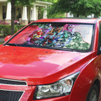 Personalized St Kilda Football Saints Auto Sun Shade Tropical Hibiscus Flowers - Pacific Fusion Style