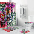 Personalized St Kilda Football Saints Bathroom Set Tropical Hibiscus Flowers - Pacific Fusion Style