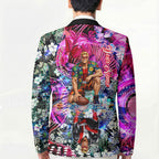 Personalized St Kilda Football Saints Blazer Tropical Hibiscus Flowers - Pacific Fusion Style