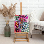 Personalized St Kilda Football Saints Canvas Wall Art Tropical Hibiscus Flowers - Pacific Fusion Style