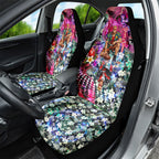 Personalized St Kilda Football Saints Car Seat Cover Tropical Hibiscus Flowers - Pacific Fusion Style