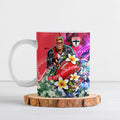 Personalized St Kilda Football Saints Ceramic Mug Tropical Hibiscus Flowers - Pacific Fusion Style
