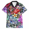 Personalized St Kilda Football Saints Hawaiian Shirt Tropical Hibiscus Flowers - Pacific Fusion Style