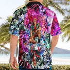 Personalized St Kilda Football Saints Hawaiian Shirt Tropical Hibiscus Flowers - Pacific Fusion Style