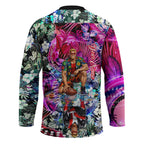 Personalized St Kilda Football Saints Hockey Jersey Tropical Hibiscus Flowers - Pacific Fusion Style