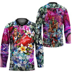 Personalized St Kilda Football Saints Hockey Jersey Tropical Hibiscus Flowers - Pacific Fusion Style