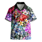 Personalized St Kilda Football Saints Kid Hawaiian Shirt Tropical Hibiscus Flowers - Pacific Fusion Style