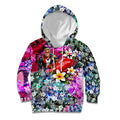Personalized St Kilda Football Saints Kid Hoodie Tropical Hibiscus Flowers - Pacific Fusion Style