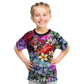 Personalized St Kilda Football Saints Kid T Shirt Tropical Hibiscus Flowers - Pacific Fusion Style