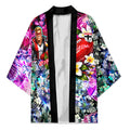 Personalized St Kilda Football Saints Kimono Tropical Hibiscus Flowers - Pacific Fusion Style