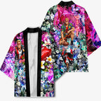 Personalized St Kilda Football Saints Kimono Tropical Hibiscus Flowers - Pacific Fusion Style