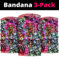 Personalized St Kilda Football Saints Neck Gaiter Tropical Hibiscus Flowers - Pacific Fusion Style