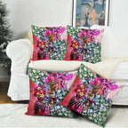 Personalized St Kilda Football Saints Pillow Cover Tropical Hibiscus Flowers - Pacific Fusion Style