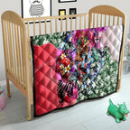 Personalized St Kilda Football Saints Quilt Tropical Hibiscus Flowers - Pacific Fusion Style