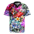 Personalized St Kilda Football Saints Rugby Jersey Tropical Hibiscus Flowers - Pacific Fusion Style