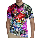 Personalized St Kilda Football Saints Rugby Jersey Tropical Hibiscus Flowers - Pacific Fusion Style