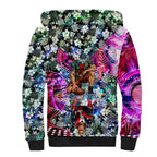Personalized St Kilda Football Saints Sherpa Hoodie Tropical Hibiscus Flowers - Pacific Fusion Style