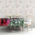 Personalized St Kilda Football Saints Tablecloth Tropical Hibiscus Flowers - Pacific Fusion Style