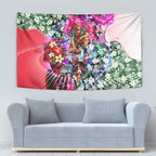 Personalized St Kilda Football Saints Tapestry Tropical Hibiscus Flowers - Pacific Fusion Style