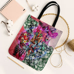 Personalized St Kilda Football Saints Tote Bag Tropical Hibiscus Flowers - Pacific Fusion Style