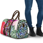 Personalized St Kilda Football Saints Travel Bag Tropical Hibiscus Flowers - Pacific Fusion Style