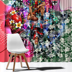 Personalized St Kilda Football Saints Window Curtain Tropical Hibiscus Flowers - Pacific Fusion Style