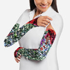 Personalized Sydney Swans Football Arm Sleeves Tropical Hibiscus Flowers - Pacific Fusion Style