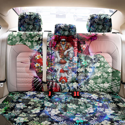 Personalized Sydney Swans Football Back Car Seat Cover Tropical Hibiscus Flowers - Pacific Fusion Style