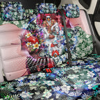 Personalized Sydney Swans Football Back Car Seat Cover Tropical Hibiscus Flowers - Pacific Fusion Style