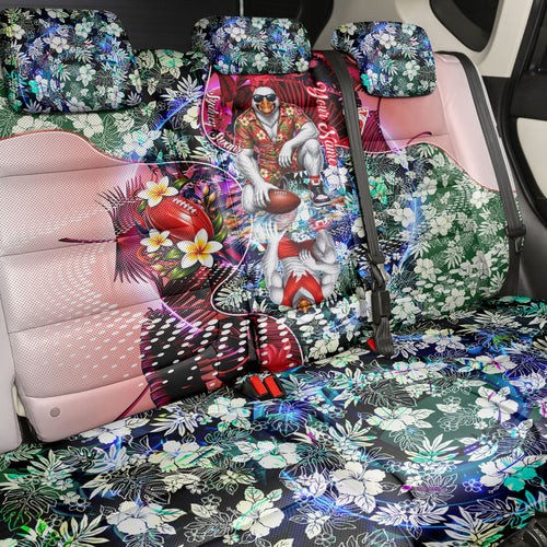 Personalized Sydney Swans Football Back Car Seat Cover Tropical Hibiscus Flowers - Pacific Fusion Style