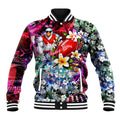Personalized Sydney Swans Football Baseball Jacket Tropical Hibiscus Flowers - Pacific Fusion Style