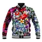 Personalized Sydney Swans Football Baseball Jacket Tropical Hibiscus Flowers - Pacific Fusion Style