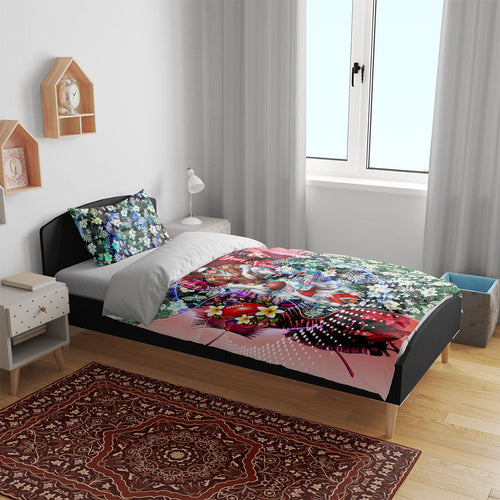 Personalized Sydney Swans Football Bedding Set Tropical Hibiscus Flowers - Pacific Fusion Style