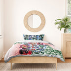 Personalized Sydney Swans Football Bedding Set Tropical Hibiscus Flowers - Pacific Fusion Style