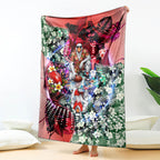 Personalized Sydney Swans Football Blanket Tropical Hibiscus Flowers - Pacific Fusion Style