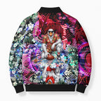 Personalized Sydney Swans Football Bomber Puffer Jacket Tropical Hibiscus Flowers - Pacific Fusion Style