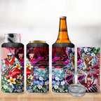 Personalized Sydney Swans Football 4 in 1 Can Cooler Tumbler Tropical Hibiscus Flowers - Pacific Fusion Style