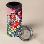 Personalized Sydney Swans Football 4 in 1 Can Cooler Tumbler Tropical Hibiscus Flowers - Pacific Fusion Style