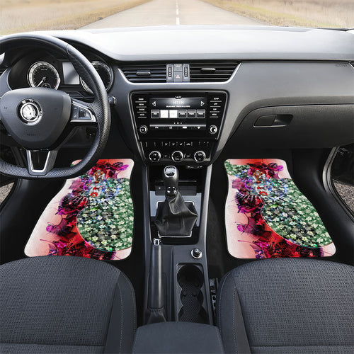 Personalized Sydney Swans Football Car Mats Tropical Hibiscus Flowers - Pacific Fusion Style