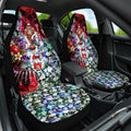 Personalized Sydney Swans Football Car Seat Cover Tropical Hibiscus Flowers - Pacific Fusion Style