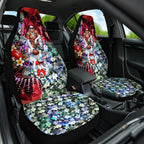 Personalized Sydney Swans Football Car Seat Cover Tropical Hibiscus Flowers - Pacific Fusion Style