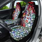 Personalized Sydney Swans Football Car Seat Cover Tropical Hibiscus Flowers - Pacific Fusion Style