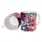 Personalized Sydney Swans Football Ceramic Mug Tropical Hibiscus Flowers - Pacific Fusion Style
