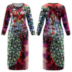 Personalized Sydney Swans Football Couples Matching Long Sleeve Bodycon Dress and Long Sleeve Button Shirt Tropical Hibiscus Flowers - Pacific Fusion Style