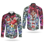 Personalized Sydney Swans Football Couples Matching Off Shoulder Maxi Dress and Long Sleeve Button Shirt Tropical Hibiscus Flowers - Pacific Fusion Style