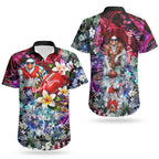 Personalized Sydney Swans Football Couples Matching Summer Maxi Dress and Hawaiian Shirt Tropical Hibiscus Flowers - Pacific Fusion Style