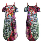 Personalized Sydney Swans Football Couples Matching Summer Maxi Dress and Long Sleeve Button Shirt Tropical Hibiscus Flowers - Pacific Fusion Style
