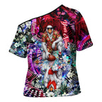 Personalized Sydney Swans Football Cross Shoulder Shirt Tropical Hibiscus Flowers - Pacific Fusion Style