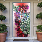 Personalized Sydney Swans Football Door Cover Tropical Hibiscus Flowers - Pacific Fusion Style